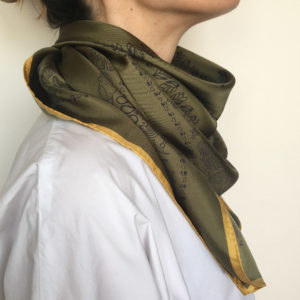 Carré classique soie bandana avocat