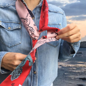 Ruban 100% soie Ange Rouge pur et rose